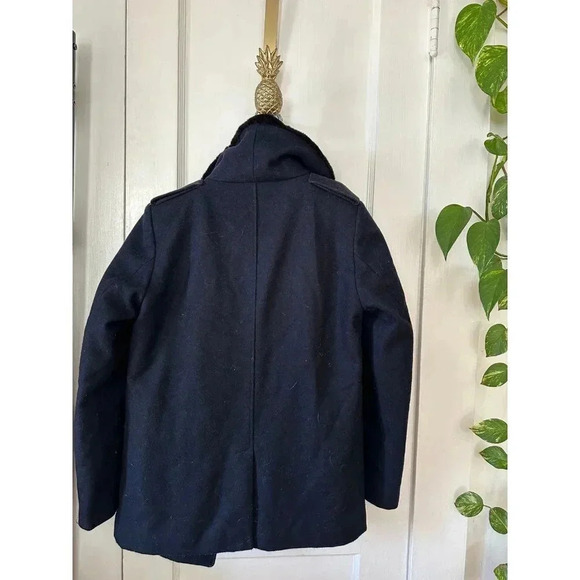 H&M Wool Blend Women’s size 6 Blue Coat - Picture 7 of 7